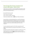 Pharmacology Hesi Practice 2 Questions and  Answers 2026 Update &vert; 100&percnt; Correct  