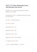 WGU C277 Finite Mathematics Exam with Questions and Answers