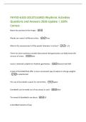 PHYED-6102-2013T&lpar;UGRD&rpar; Rhythmic Activities  Questions and Answers 2026 Update &vert; 100&percnt;  Correct  