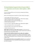 PN Adult Medical Surgical Online Practice 2026 A  &ast;&ast;&ast;&ast; Questions and Answers 2026 Update &vert; 100&percnt;  Correct  