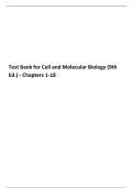Test Bank for Cell and Molecular Biology &lpar;9th Ed&period;&rpar; - Chapters 1-18 