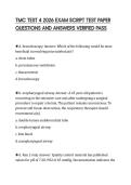 TMC TEST 4 2026 EXAM SCRIPT TEST PAPER QUESTIONS AND ANSWERS VERIFIED PASS