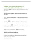 PNM300 - Test 1 &lpar;Week 1-4&rpar; Questions and  Answers 2026 Update &vert; 100&percnt; Correct  