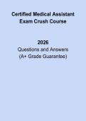 Certified Medical Assistant Exam Crush Course 2026 &vert; Complete CMA Study Guide & Practice Questions