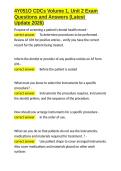 4Y051O CDCs Volume 1&comma; Unit 2 Exam Questions and Answers &lpar;Latest Update 2026&rpar;&period;docx