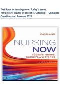 Test Bank for Nursing Now&colon; Today&rsquo;s Issues&comma; Tomorrow&rsquo;s Trends 8th edition by Joseph T&period; Catalano &mdash; Complete Questions and Answers 2026