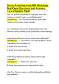 Dental Assisting Iowa RDA Radiology Test Exam Questions and Answers &lpar;Latest Update 2026&rpar;&period;docx