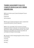 RAINING MANAGEMENT EXAM OCS COMPLETE REVIEW EXAM WITH VERIFIED ANSWERS 2026
