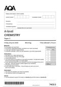 AQA A-level CHEMISTRY Paper 3 7405&sol;3 June 2025