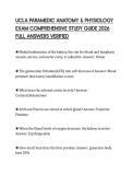 UCLA PARAMEDIC ANATOMY & PHYSIOLOGY EXAM COMPREHENSIVE STUDY GUIDE 2026 FULL ANSWERS VERIFIED
