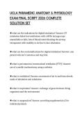 UCLA PARAMEDIC ANATOMY & PHYSIOLOGY EXAM FINAL SCRIPT 2026 COMPLETE SOLUTION SET