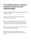 UCLA PARAMEDIC ANATOMY & PHYSIOLOGY EXAM PRACTICE REVIEW 2026 TESTED QUESTIONS ANSWERS