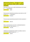 Networking Basics- Google IT Certs Exam Questions With 100- Verified Answers&period;docx