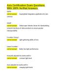 Axis Certification Exam Questions With 100- Verified Answers&period;docx