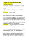 Axis Exam Questions With 100- Verified Answers&period;docx