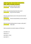 AXIS Practice Test Exam Questions With 100- Verified Answers&period;docx