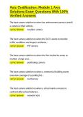 Axis Certification Module 1 Axis Solutions Exam Questions With 100- Verified Answers&period;docx