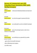 Survey of Commercial Law USC Columbia Exam Questions With 100- Verified Answers&period;docx