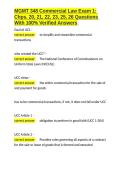 MGMT 348 Commercial Law Exam 1 Chps&period; 20&comma; 21&comma; 22&comma; 23&comma; 25&comma; 26 Questions With 100- Verified Answers&period;docx