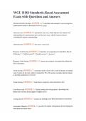 WGU D184 Standards-Based Assessment Exam with Questions and Answers