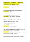 Commercial Law Exam 3 Questions With 100- Verified Answers&period;docx