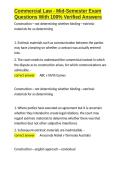 Commercial Law - Mid-Semester Exam Questions With 100- Verified Answers&period;docx
