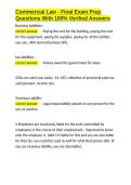Commercial Law - Final Exam Prep Questions With 100- Verified Answers&period;docx