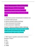 Texas Wastewater Class D Practice Exam Newest With Complete Questions And Correct Detailed Answers