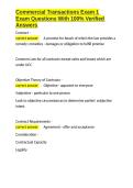 Commercial Transactions Exam 1 Exam Questions With 100- Verified Answers&period;docx
