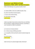 Business Law Midterm Exam Questions With 100- Verified Answers&period;docx