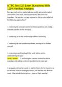 MTTC Test 117 Exam Questions With 100- Verified Answers&period;docx