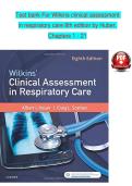 Test Bank for Wilkins' Clinical Assessment in Respiratory Care 8th Edition by Albert J&period; Heuer &ndash; Latest Update 2026 Exam Prep &vert; Graded A&plus;