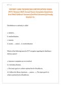 PATIENT CARE TECHNICIAN CERTIFICATION EXAM  &lpar;PCT&rpar; Newest 2025 Actual Exam Complete Questions  And Well Defined Answers&lpar;Verified Answers&rpar;&vert;Already  Graded A&plus;