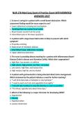 NUR 170 Med Surg Exam 4 Practice Exam WITHVERRIFIED ANSWERS 202