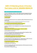NUR 170 Med-Surg Exam 4 Practice Test latest with A&plus; GRADED RESUL