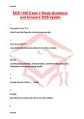 EGR 1400 Exam 2 Study Questions and Answers 2026 Update