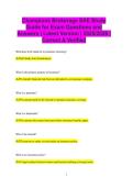 Champions Brokerage SAE Study Guide for Exam Questions and Answers &vert; Latest Version &vert; 2025&sol;2026 &vert;  Correct & Verified