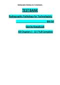 Test Bank For Radiographic Pathology for Technologists&comma; 8th Edition by Nina Kowalczyk &vert; All Chapters Covered &vert; Latest Updates&period;