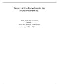Samenvatting Encyclopedie der Rechtswetenschap I