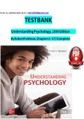 Test Bank For Understanding Psychology&comma; 15th Edition By Feldman&vert; All Chapters complete &vert; Newest Version 2024 A&plus;