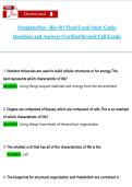 StraighterLine BIO 101 Final Exam Study Guide &ndash; Verified Revised Full Exam Questions and Answers with Detailed Rationales &lpar;A&plus; Grade Resource&rpar;