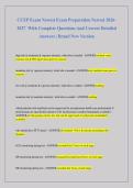 CCEP Exam Newest Exam Preparation Newest 2026 2027  With Complete Questions And Correct Detailed  Answers &vert; Brand New Version