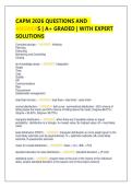 CAPM 2026 QUESTIONS AND -  ANSWERS &vert; A&plus; GRADED &vert; WITH EXPERT  SOLUTIONS 