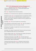 WGU C724 &lpar;Information Systems Management&rpar;  Questions and Correct Answers &vert; Latest Update 