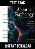 Test Bank&colon; Abnormal Psychology&comma; 14th Edition by Ann M&period; Kring & Sheri L&period; Johnson