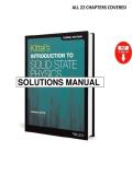 Solutions manual  for Introduction to Solid State Physics&comma; 9th Edition by Kittel 