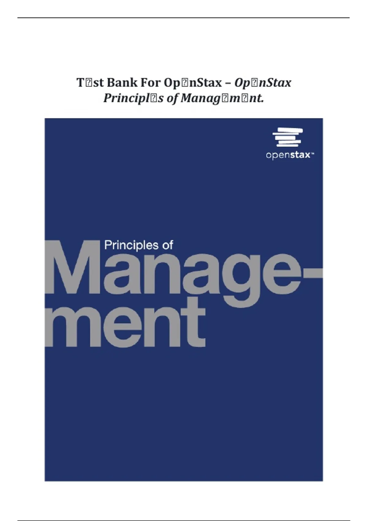 Test Bank for OpenStax Principles of Management — Complete Questions ...