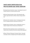 WASTE WATER CERTIFICATION EXAM PRACTICE REVIEW 2026 TESTED QUESTIONS