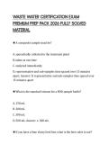 WASTE WATER CERTIFICATION EXAM PREMIUM PREP PACK 2026 FULLY SOLVED MATERIAL