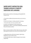 WATER SAFETY INSTRUCTOR 2026 TRAINING MODULES COMPLETE QUESTIONS WITH ANSWERS